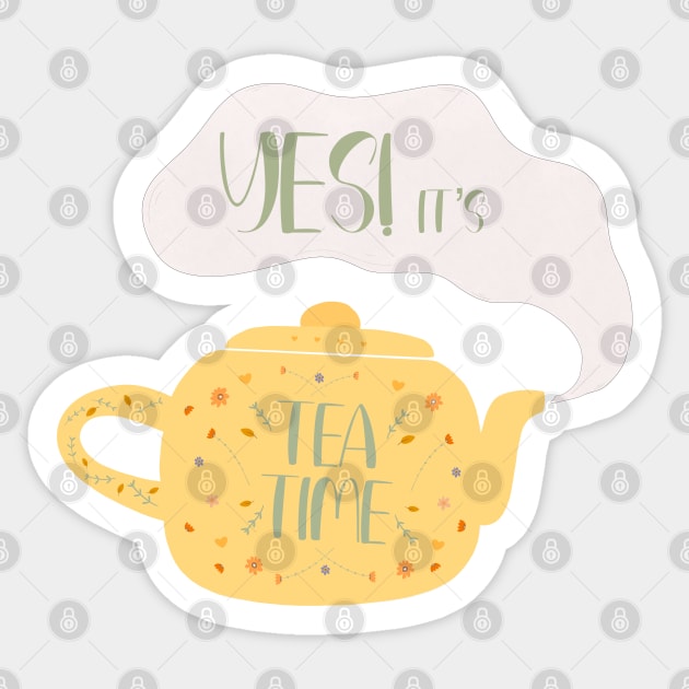 Tea Time Sticker by smoochugs